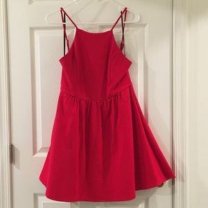 Lulu's Red Skater Dress, Size Large